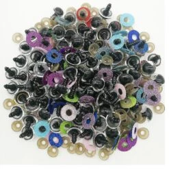 4x 10pcs Shinning Plastic Safety Eyes With Washers For Bear, Doll, Puppet, Plush Animal Craft- 10 Colors & 4 Sizes To Choose