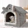 Breathable Warm Plush Pet Bed House Washable Soft Cat Cushion Kennel For Small Medium Large Dogs Cats Pet Supplies M