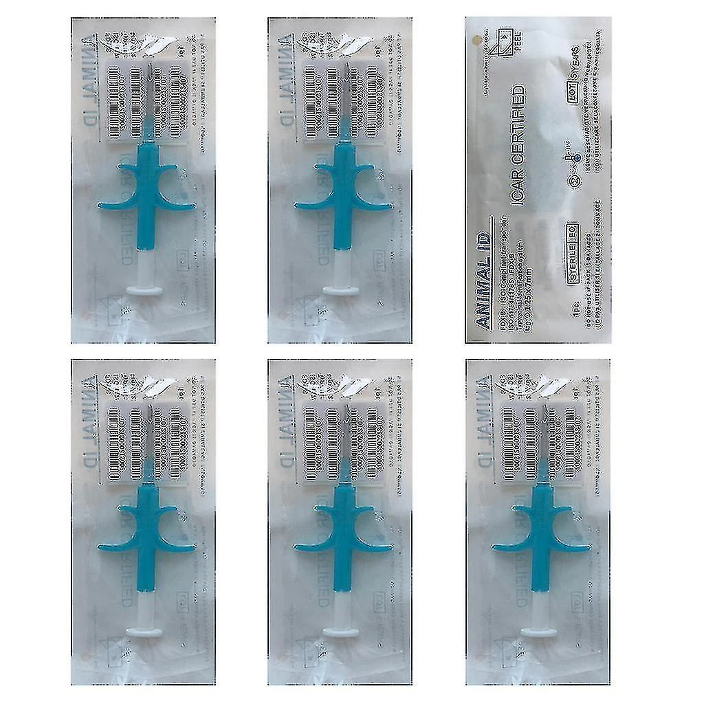 6 Bag/set Animal Chip Syringe Implantable Identification Id Dogs Pet Chips - Image 2
