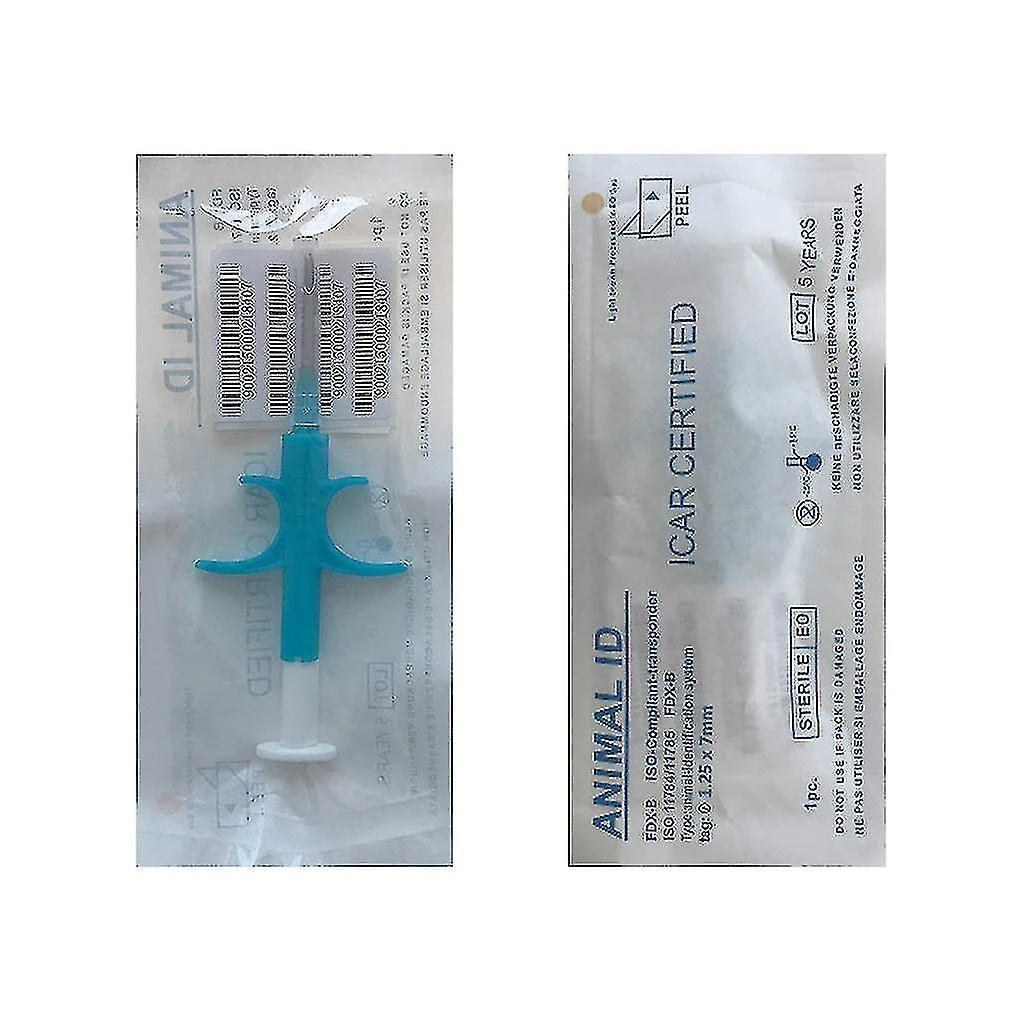 6 Bag/set Animal Chip Syringe Implantable Identification Id Dogs Pet Chips