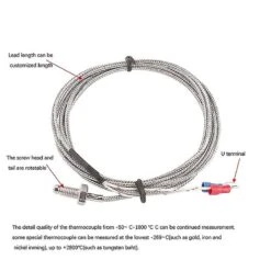 -C100 Temperature Controller, Dual Digital Display Temperature Controller+Thermocouple + 40DA Solid State Relay
