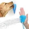 1setDog Bathing Tool And Slow Treater Combo - Lick Mat Suctions To The Wall Or Floor For Anxiety-Free Pet Grooming - Sprayer And Scrubber Works With I