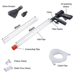 Aquarium Gravel Cleaner, New Quick Water Changer With Air-pressing