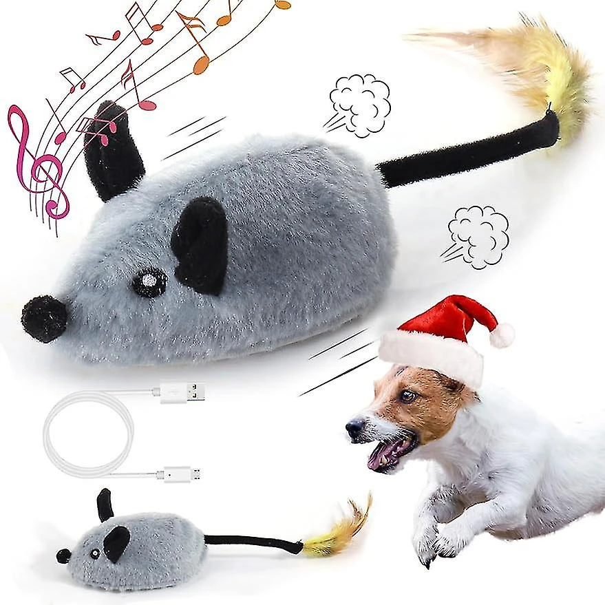 Fake Mouse Moving Dog Toy With Automatic Sensor, Dog Mouse Toy With Realistic Sound & Extended Tail, - Image 4