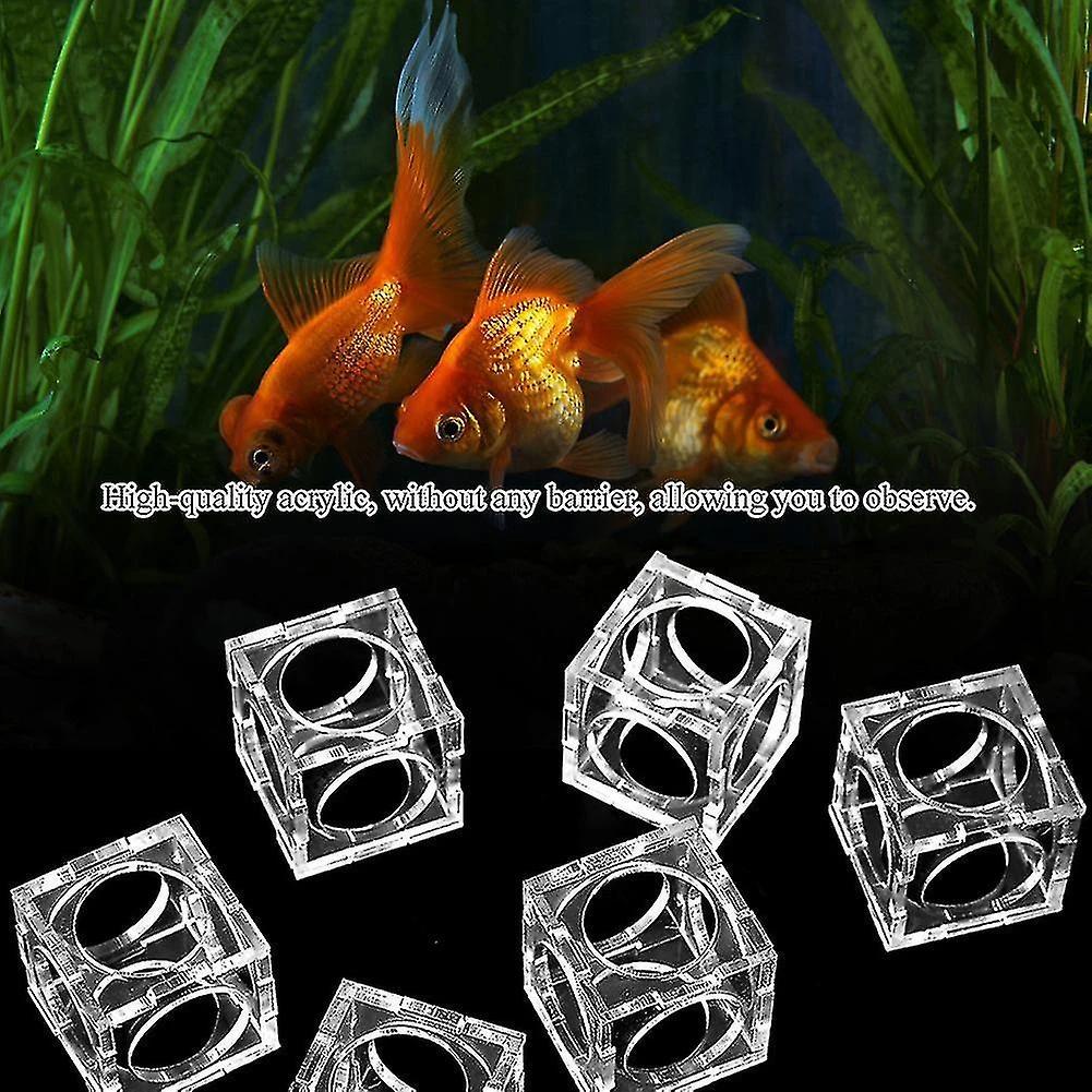 6Pcs Aquarium High Quality Acrylic Shrimp Breeding Isolation Box Fish Nest(Medium) - Image 3