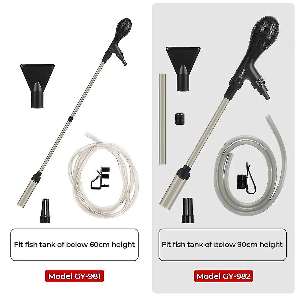 Water Changer Siphon For Fish Tank Water Filter Pump Aquarium Water Change Pump Cleaning Tool Water Flow Regulate Gravel Cleaner GY-981 - Image 2