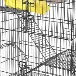 3-Tier Cat Cage Cat Playpen Kennel Crate Chinchilla Rat Box Cage Enclosure With Ladders Platforms Beds Latches Tray Hammock