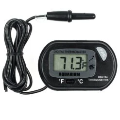 Aquarium Thermometer - 2 Pieces Digital LCD Aquarium Thermometer With Suction Cup And Immersion Probe, Terrarium And Reptile Aquarium,2024 Ping