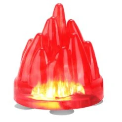 LED Aquarium Volcano Ornament Fish Tank Decoration - EU Plug, 100-240V