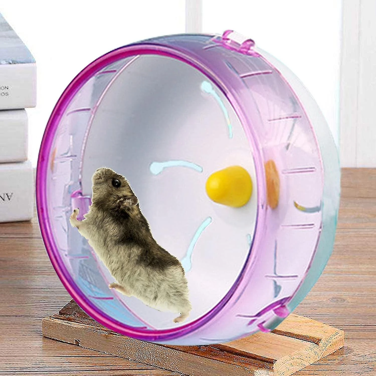 1pc Hamster Wheel Hamster Wheel Silent Hamster Exercise Wheel Dwarf Hamster Running Wheel Quiet Spinning Running Wheel 21cm - Image 3