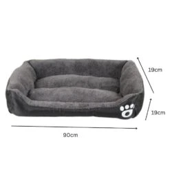 Floofi Pet Bed Square Xl Size (Black+Dark Grey) Fi-Pb-303-Xl