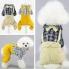 Dog Shirt Clothes Plaid Shirt Bow Tie Casual Shirt Cool Summer Spring Autumn Vest For Small Puppy Dog Blue Black, L
