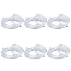 6pcs Disposable Nasal Cannula Soft Silicone Oxygen Supply Tubing Oxygen Reducer Accessorytransparent 2m / 6.6ft