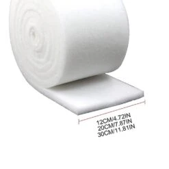 White Filtration Foam Aquarium Fish Tank Biochemical Filter Sponge Pad Skimmer Long Use Time Premium True Dual Density 12x100cm