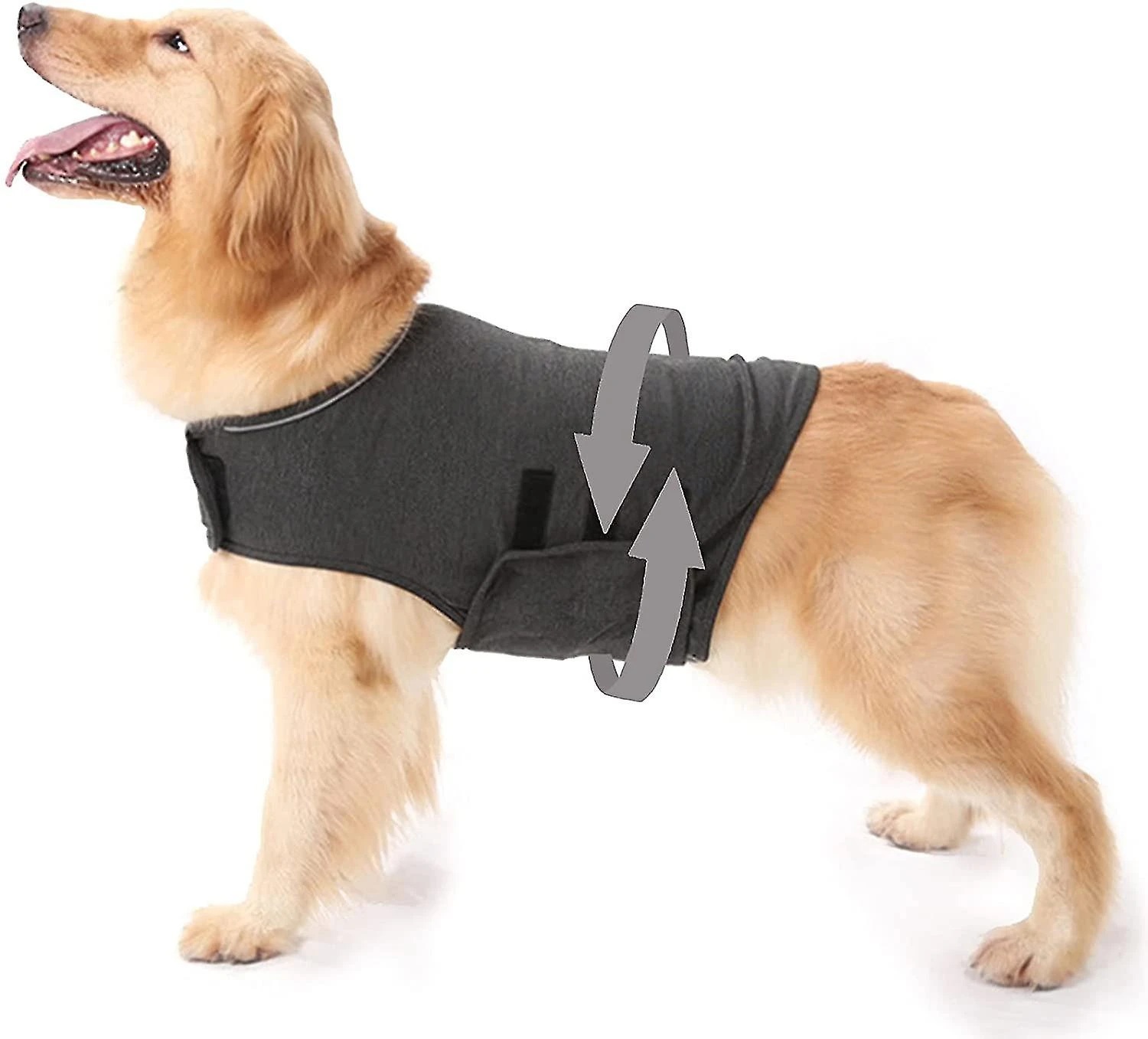 Dog Anti Anxiety Vest For Vet Visit, Travel And Separation, Suitable For Small Medium Large DogsGrey1Pcs - Image 2