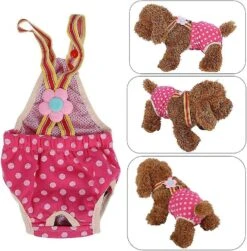 Dog Sanitary Pants, 6 Sizes Female Dog Puppy Diaper Nappy Physiological Sanitary Briefsr (XXS)