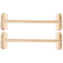 2pcs Parrot Stand Chicken Standing Rack Wood Bird Cage Accessories Pet Plaything