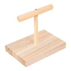 Parrot Bird Toy Office Wooden T Stand Perch Parrot Stand Perch Plaything