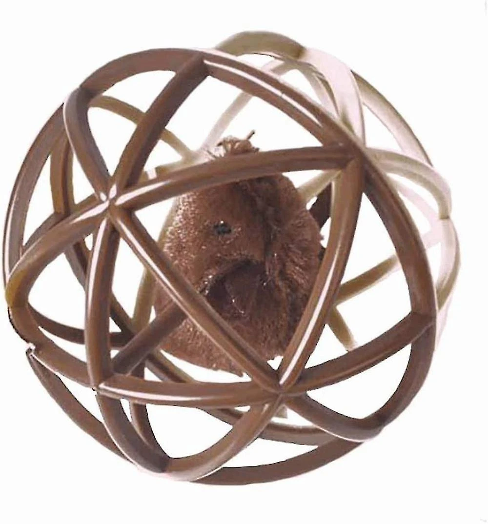 Cat Toy Ballcat Mouse Ball Cage Cat Mouse Toy Cat Interactive Toy Squeak Mouse Cat Toy,cat Mouse Bal