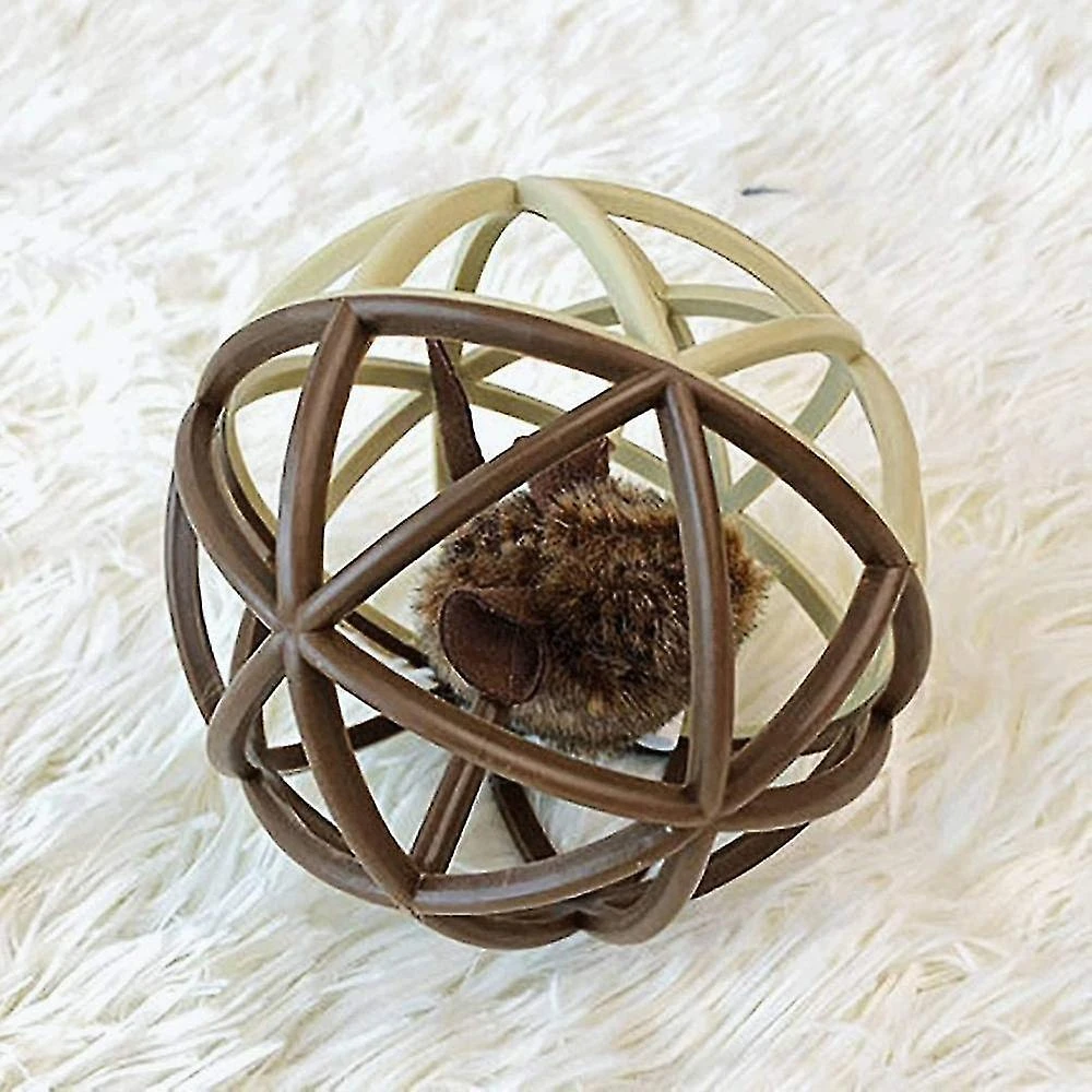 Cat Toy Ballcat Mouse Ball Cage Cat Mouse Toy Cat Interactive Toy Squeak Mouse Cat Toy,cat Mouse Bal - Image 2