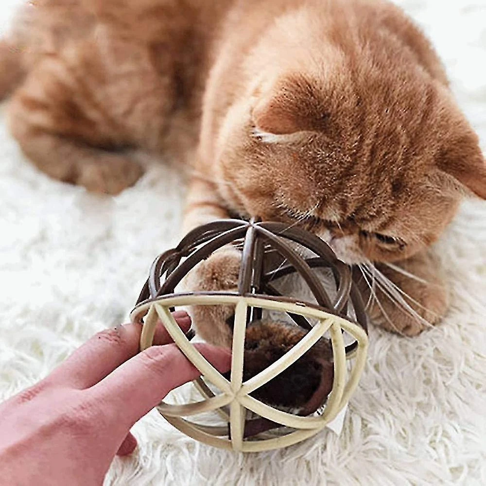 Cat Toy Ballcat Mouse Ball Cage Cat Mouse Toy Cat Interactive Toy Squeak Mouse Cat Toy,cat Mouse Bal - Image 4