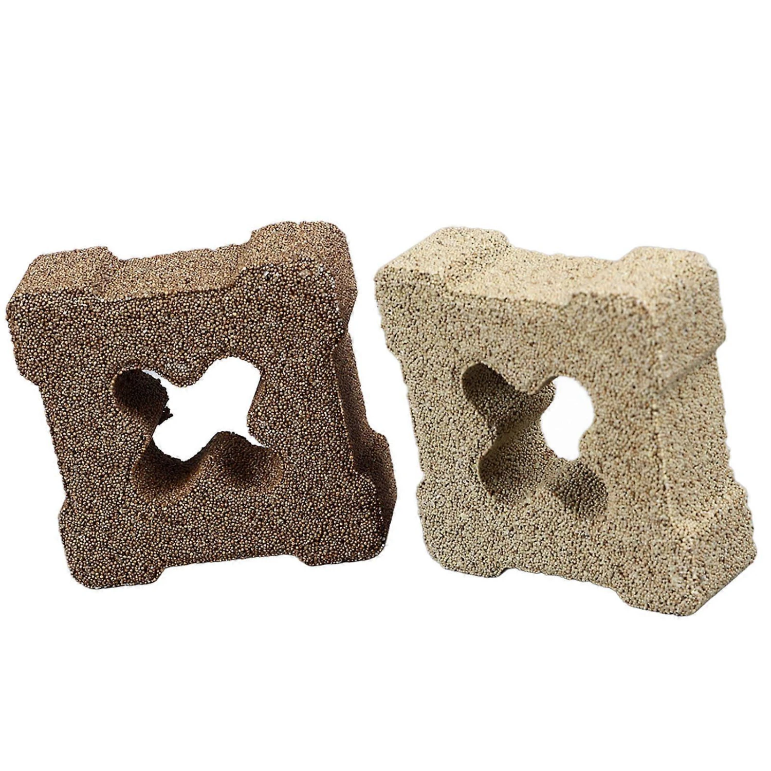 Aquarium Fish Tank Biological Filter Brick - 2pcs Ceramic Media For Efficient Cleaning And Safe Water Purification