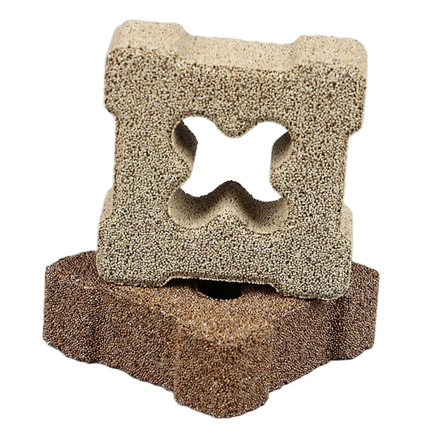 Aquarium Fish Tank Biological Filter Brick - 2pcs Ceramic Media For Efficient Cleaning And Safe Water Purification - Image 2