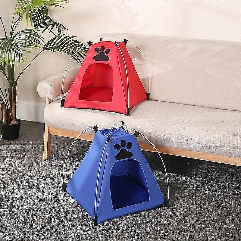 Red Pet Tent Outdoor Teepee Indoor Tent Cat Tents For Outdoors Cat Tents For Indoor Cats Summer Pet House Tent - Image 4