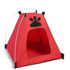 Red Pet Tent Outdoor Teepee Indoor Tent Cat Tents For Outdoors Cat Tents For Indoor Cats Summer Pet House Tent