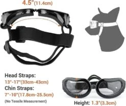 Dog Goggles Small Breed,dog Sunglasses Goggles, Uv Protection Dog Sunglasses For Cat, Puppy Outdoor White