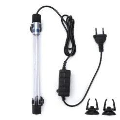 2024 5W UV Sterilizer Green Algae Clean Lamp For Fish Tanks Pond - Submersible Aquarium Clean Light (EU Plug, 220-240V)
