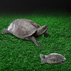 2023 New Turtle Ramp-turtle Basking Platform-aquarium Turtle Tank Tortoise Climbing Platform Lifelike Grass Ladder S