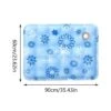 Summer Pet Cooling Mat - Cat Dog Mat Sleep Cool Dinosaur Comfortable Soft Suitable For Pets Children And Adults S Size 30x40cm Dark Blue Snowflake
