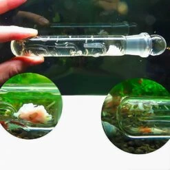 Glass 3-hole Aquarium Pest Catcher Fish Tank Planaria Leech Worm Trap Cleaner Qinhai