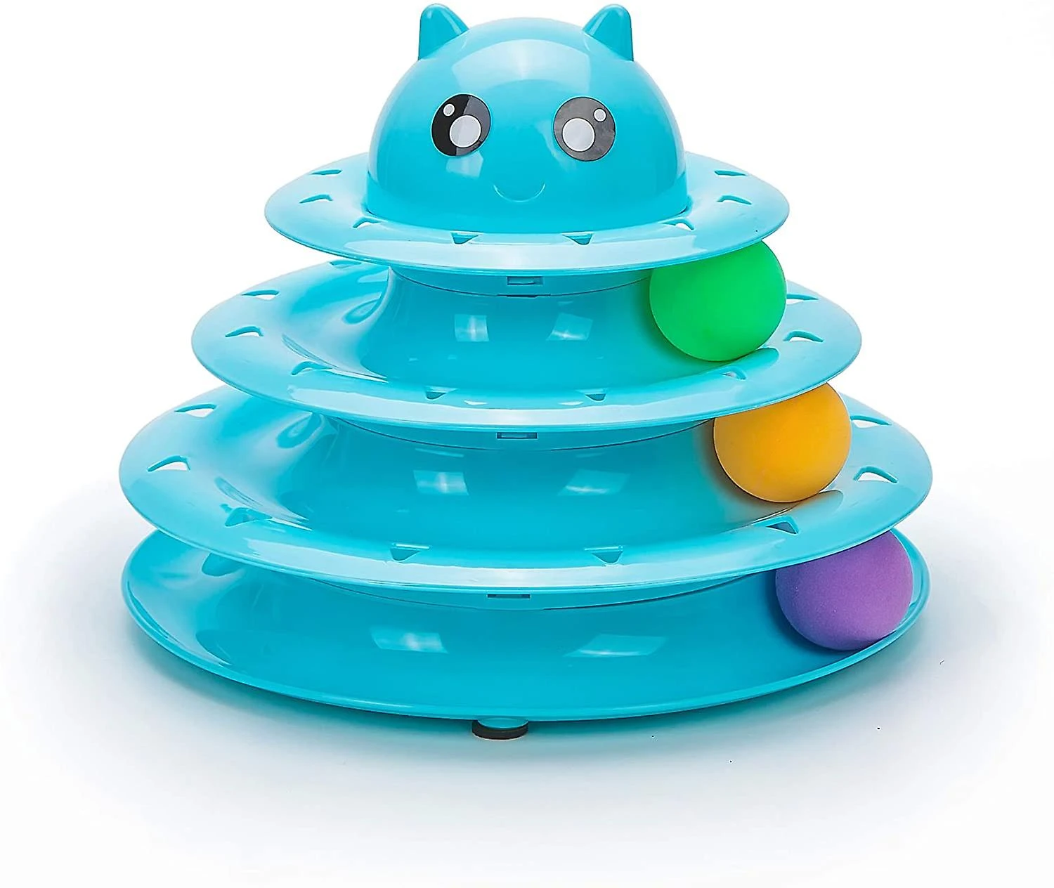 Vealind Pet Interactive Fun Roller Exerciser 3 Level Tower Of Tracks Cat