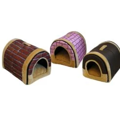 Curved Kennel Cat Litter Dog House Dual-use Removable And Washable Mattress Factory Direct Wholesale Portable Dog Cage L Pink