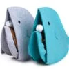 Felt Cat Bed Shark Shaped Cave House For Small Pets Gray