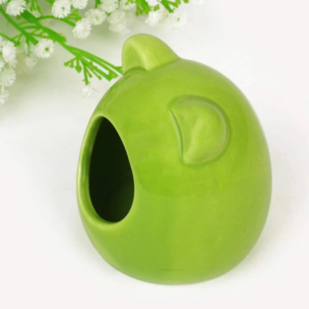 Small Animal House, Ceramic Hamster Bedding Hideout Nest,bath For Chinchilla Hamster - Image 3