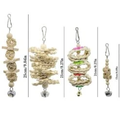 Ess 7 Pcs Chew Toys Parrot Bird Toys For Birds, Parrots, Parakeets, Budgerigars, Macaws, Lovebirds Hot