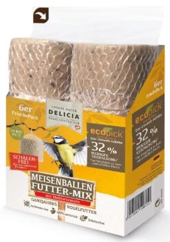 FRUNOL DELICIA® Delicia® Meisenballen FutterMix Mit Mehlwürmern Im Netz, 6 Stück