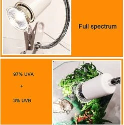 4-pack Uva Uvb Reptile Heat Lamp Bulb, E27 75 Watt Reptile Heat Bulb F