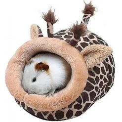 Chinchilla Hedgehog Guinea Bed Accessories Cage Toys Small Pet House(giraffe)