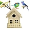 Bird House Hanging Bird House Bird Box Handmade Wooden Box Cage Outdoor Birdhouse
