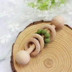 Kids Finger Training Toys Log Color Hand Rattle Beads Funny Accompany Toy