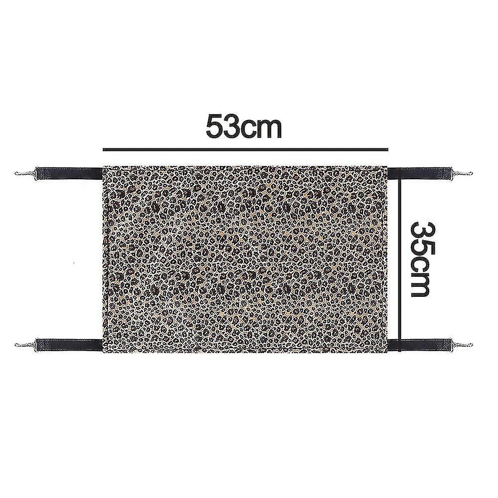 Hanging Cat Hammock,pet Hammock For Cage Adjustable Cat Bed Sleepy Pad(1 Piece,leopard Print - Image 2