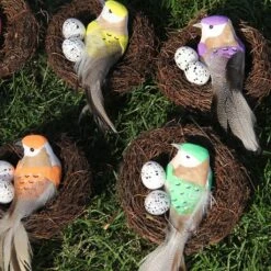 Creative Easter Decor Of Simulated Mini Artificial Quail Egg Bird's Nest Model