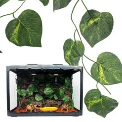 Aquarium Reptile Jungle Climber Roots Leaves Terrarium Habitat Decor