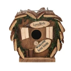 Wooden Birdhouse Garden Gifts Courtyard Wooden Bird House Nesting Box Hanging Bird Nests Home Garden Decoration Wooden