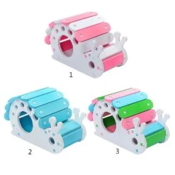 Wooden Hamster House Snail Cottage Habitat Decor Chew Toy For Dwarf Hamster