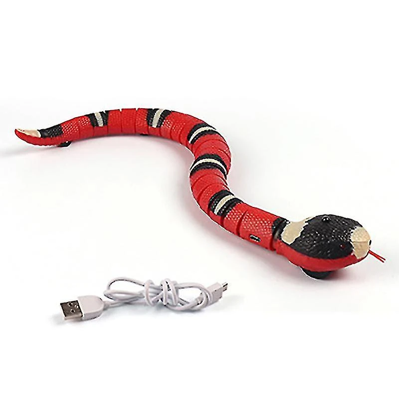 Smart Sensing Cat Toy Rattlesnake Interactive Electronic Toys For Cats Usb Charging Cat Accessories